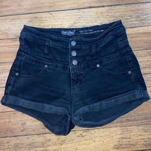 Black high waisted shorts